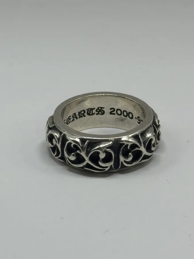 Chrome Hearts Eternity Floral Silver Ring - Image 4