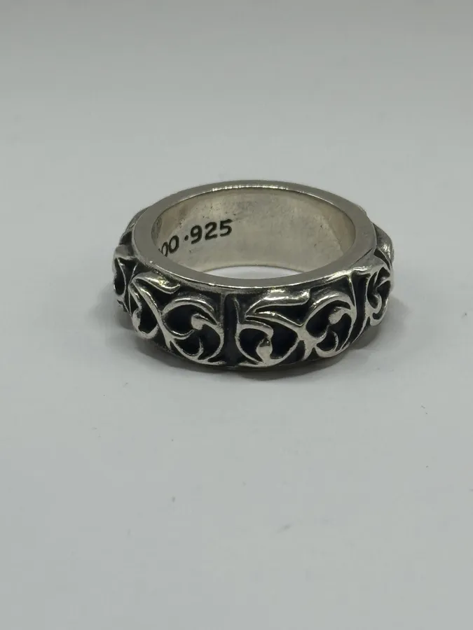 Chrome Hearts Eternity Floral Silver Ring - Image 5