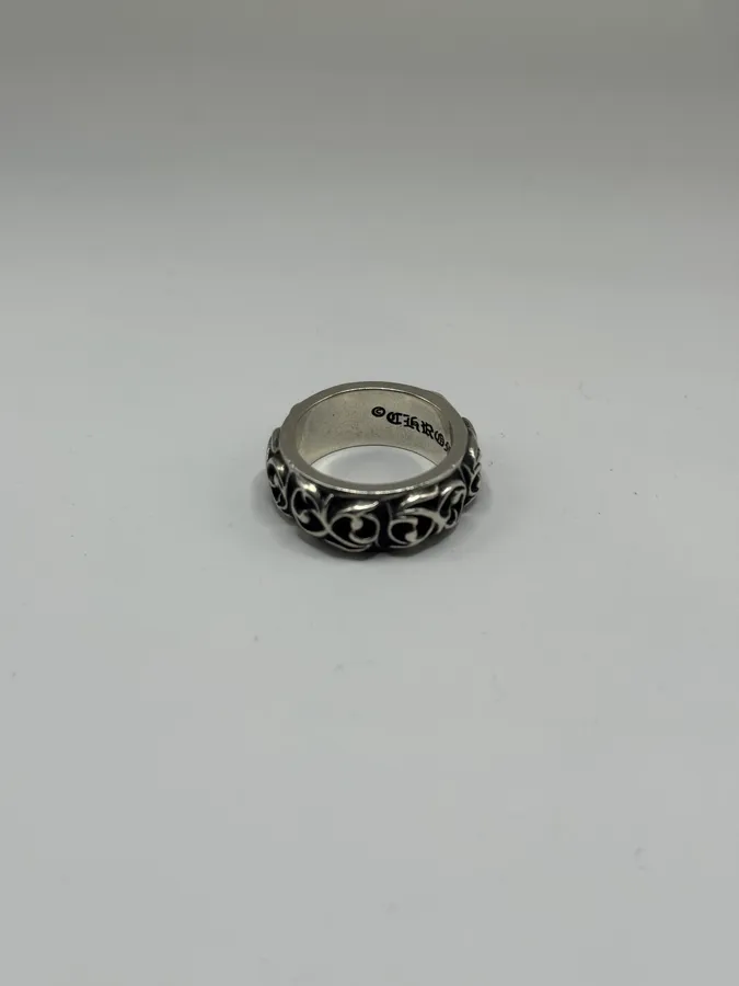 Chrome Hearts Eternity Floral Silver Ring - Image 6