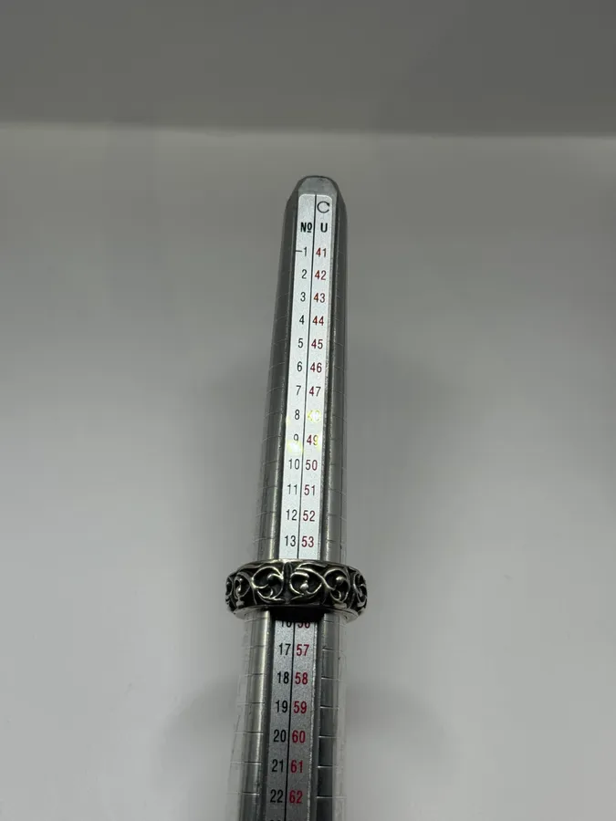 Chrome Hearts Eternity Floral Silver Ring - Image 9