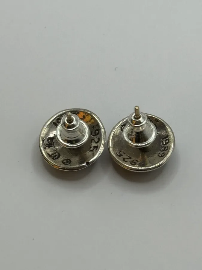 Chrome Hearts Eternity Floral Stud Silver Earring Set - Image 6