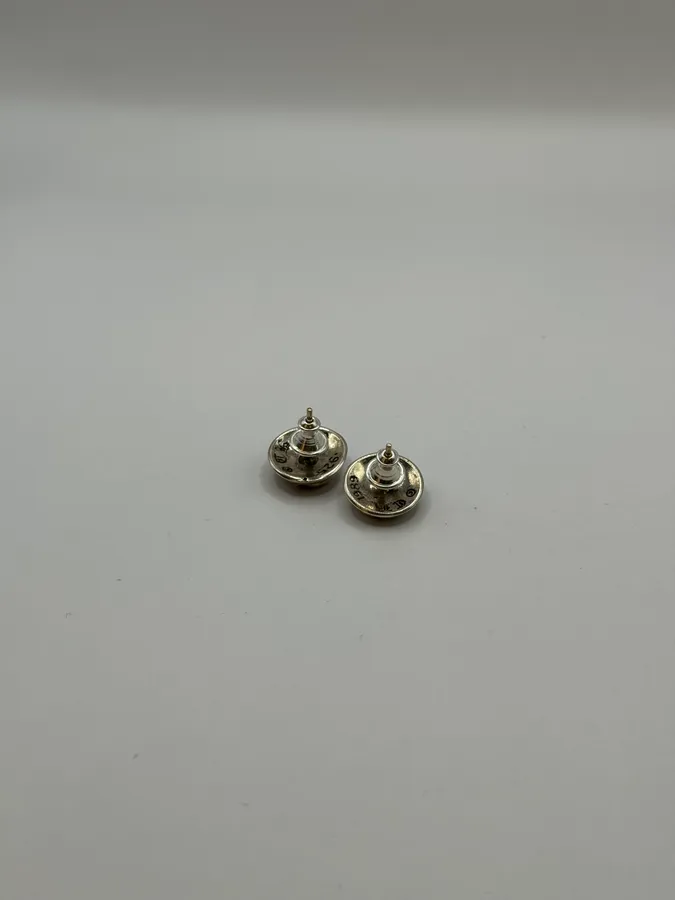 Chrome Hearts Eternity Floral Stud Silver Earring Set - Image 7