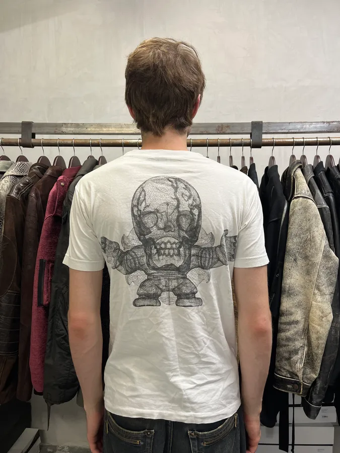 Chrome Hearts Foti Skeleton White T-Shirt - Image 4