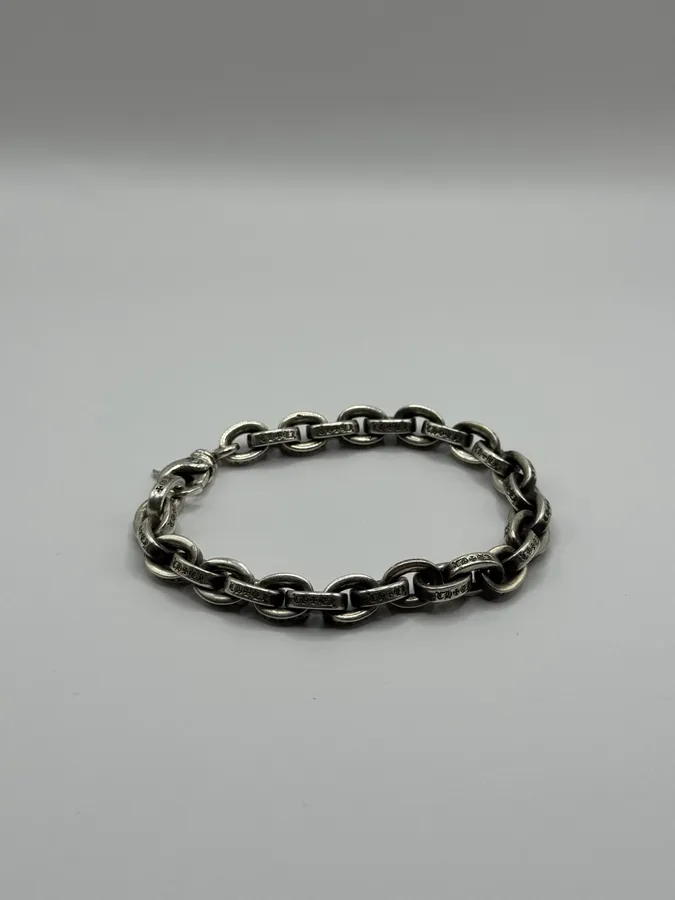 Chrome Hearts Large Paper Chain Silver 925 Bracelet - Image 11