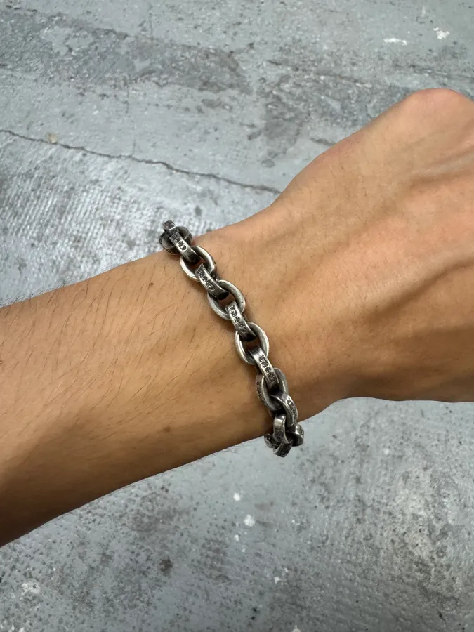 Chrome Hearts Large Paper Chain Silver 925 Bracelet - Image 13
