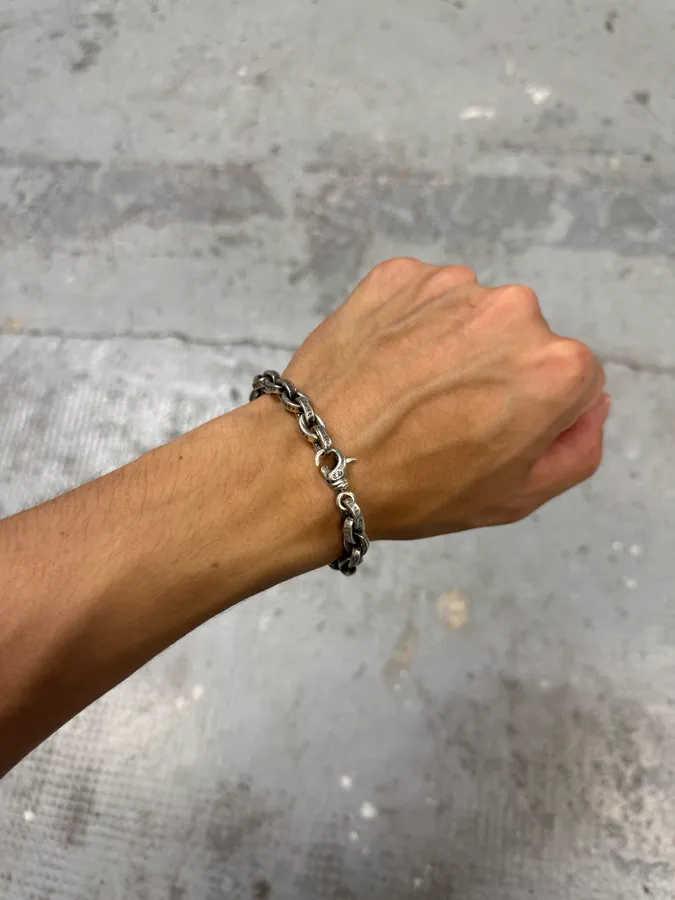 Chrome Hearts Large Paper Chain Silver 925 Bracelet - Image 14