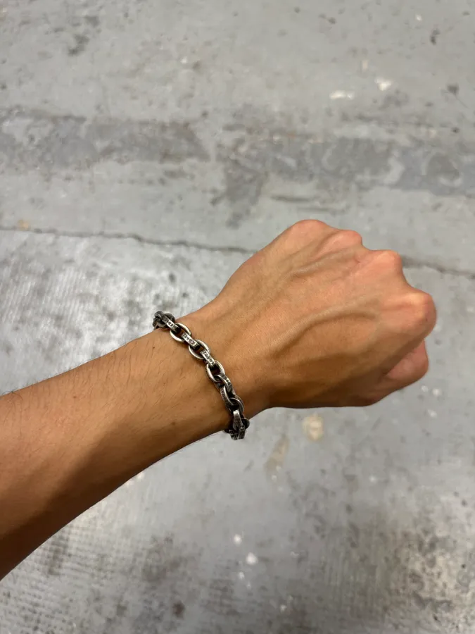 Chrome Hearts Large Paper Chain Silver 925 Bracelet - Image 2