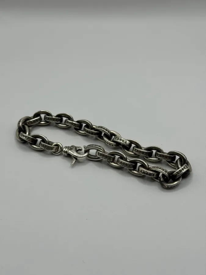 Chrome Hearts Large Paper Chain Silver 925 Bracelet - Image 6