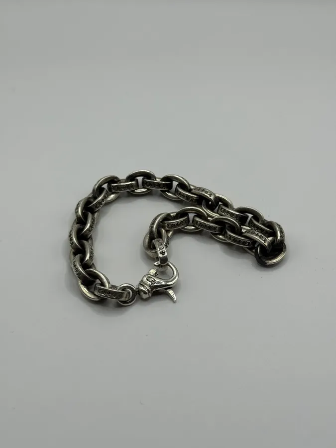 Chrome Hearts Large Paper Chain Silver 925 Bracelet - Image 7