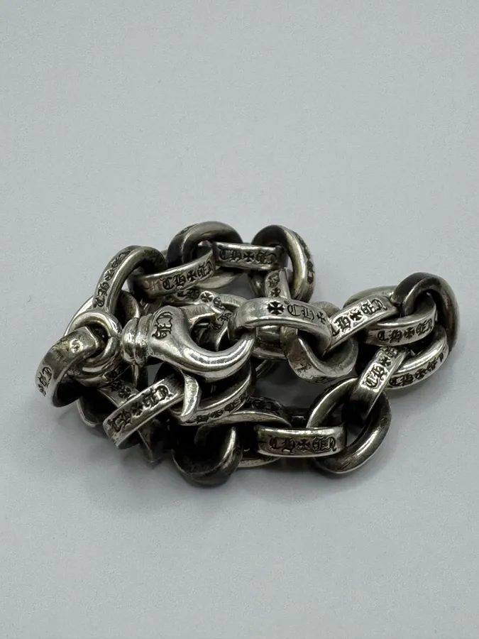 Chrome Hearts Large Paper Chain Silver 925 Bracelet - Image 9
