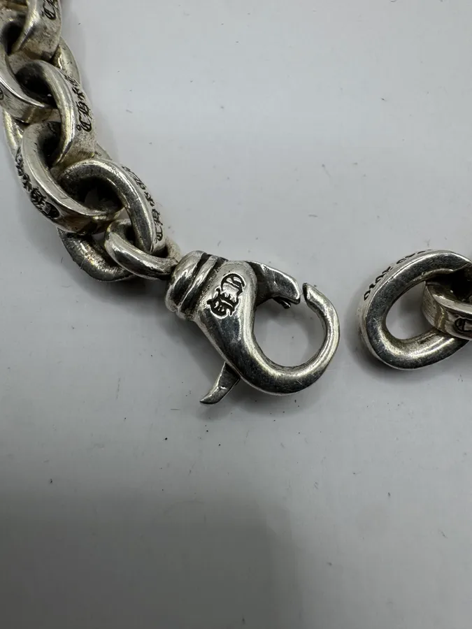 Chrome Hearts Large Paper Chain Silver Bracelet - Image 6