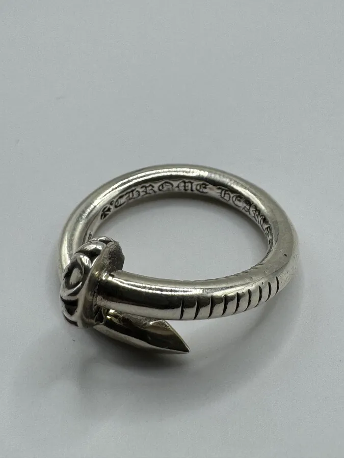 Chrome Hearts Nail Cross Silver Ring - Image 8