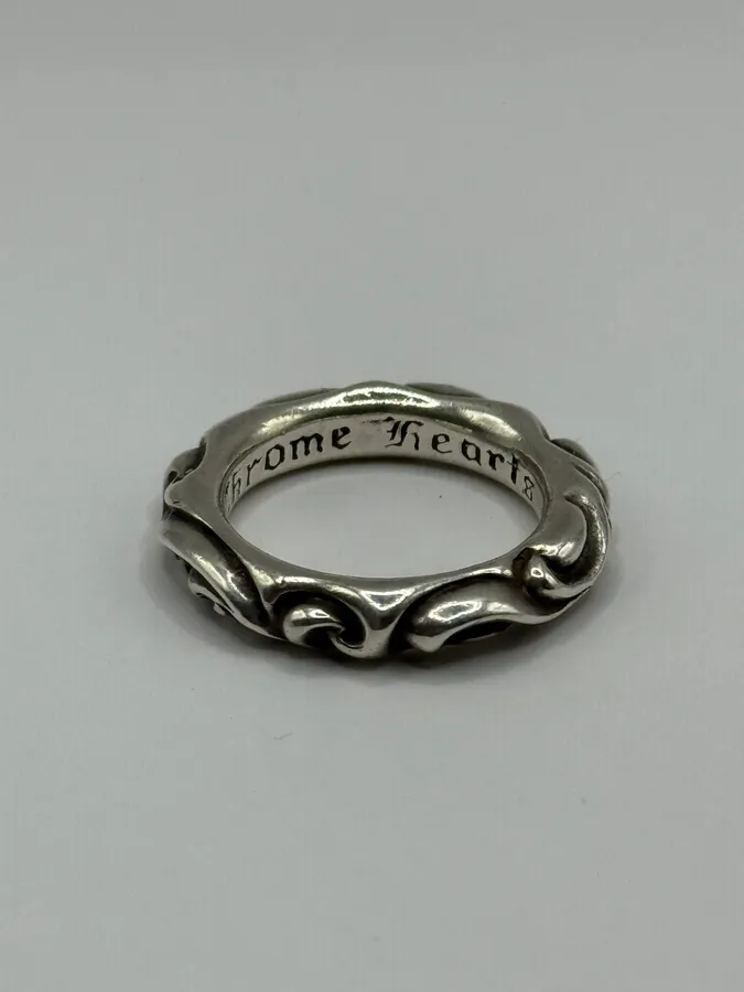 Chrome Hearts Scroll Band Silver 925 Ring - Image 7