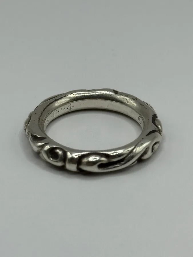 Chrome Hearts Scroll Band Silver 925 Ring - Image 5