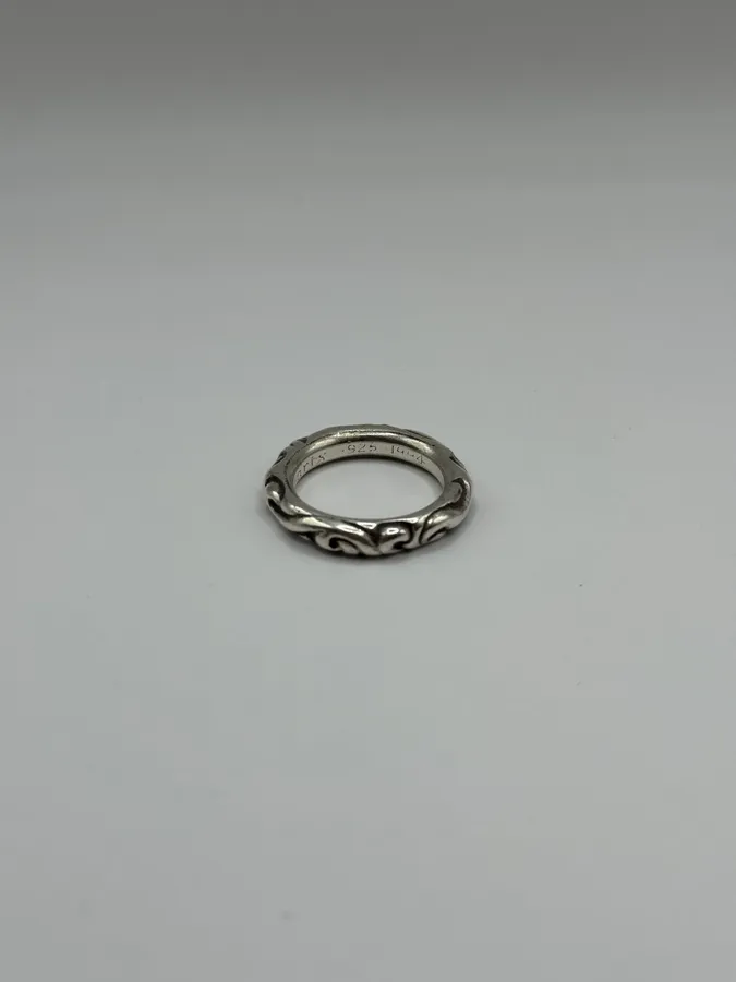 Chrome Hearts Scroll Band Silver 925 Ring - Image 8