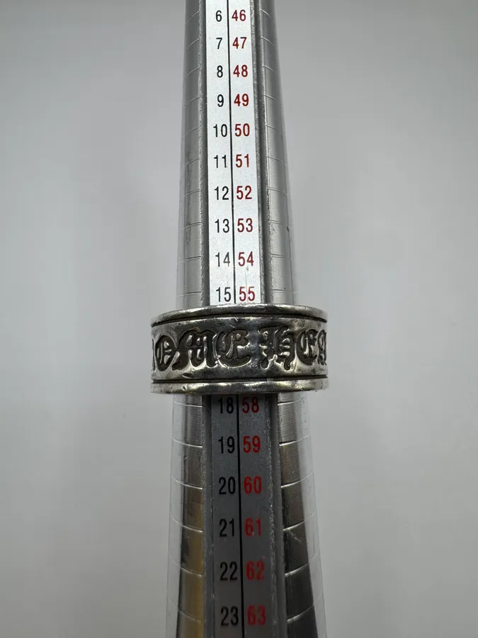 Chrome Hearts Scroll Label Silver 925 Ring - Image 7