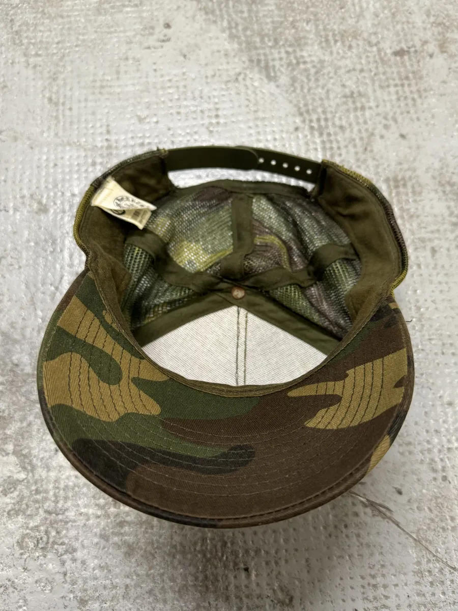Chrome Hearts Star Leather Orange Patch Military Camo Trucker Cap - Image 8