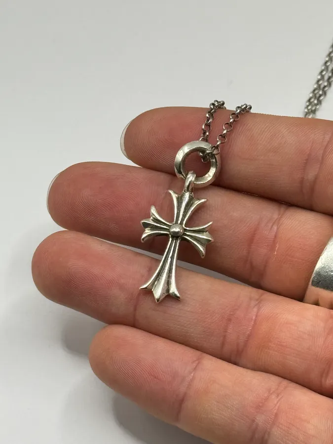 Chrome Hearts Tiny Cross Silver Pendant - Image 8