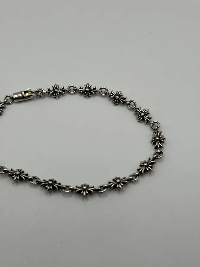Chrome Hearts Tiny E CH Plus Silver Bracelet - Image 4