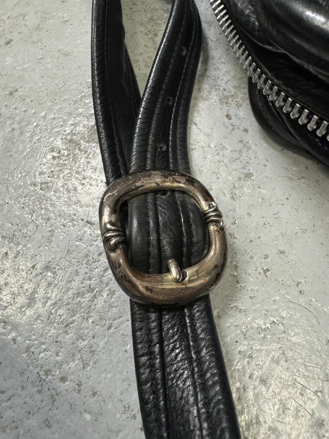 Chrome Hearts Tiny Gunslinger Strap Silver Daggers Black Leather Shoulder Bag - Image 17