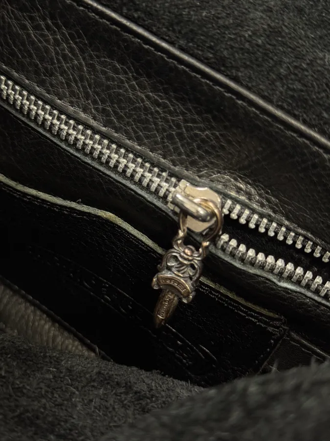 Chrome Hearts Tiny Gunslinger Strap Silver Daggers Black Leather Shoulder Bag - Image 18