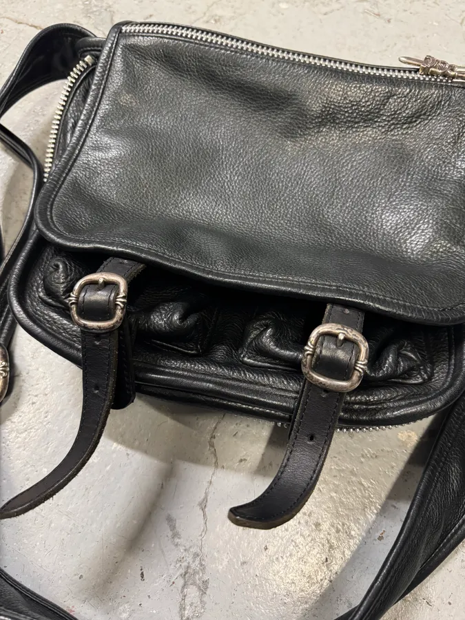 Chrome Hearts Tiny Gunslinger Strap Silver Daggers Black Leather Shoulder Bag - Image 19