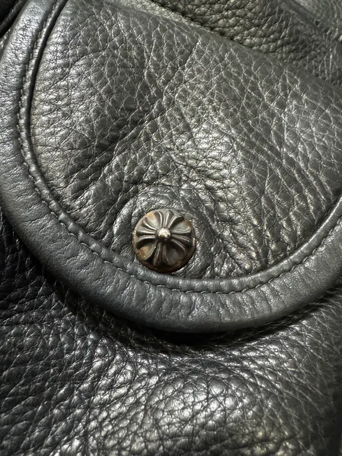 Chrome Hearts Tiny Gunslinger Strap Silver Daggers Black Leather Shoulder Bag - Image 22
