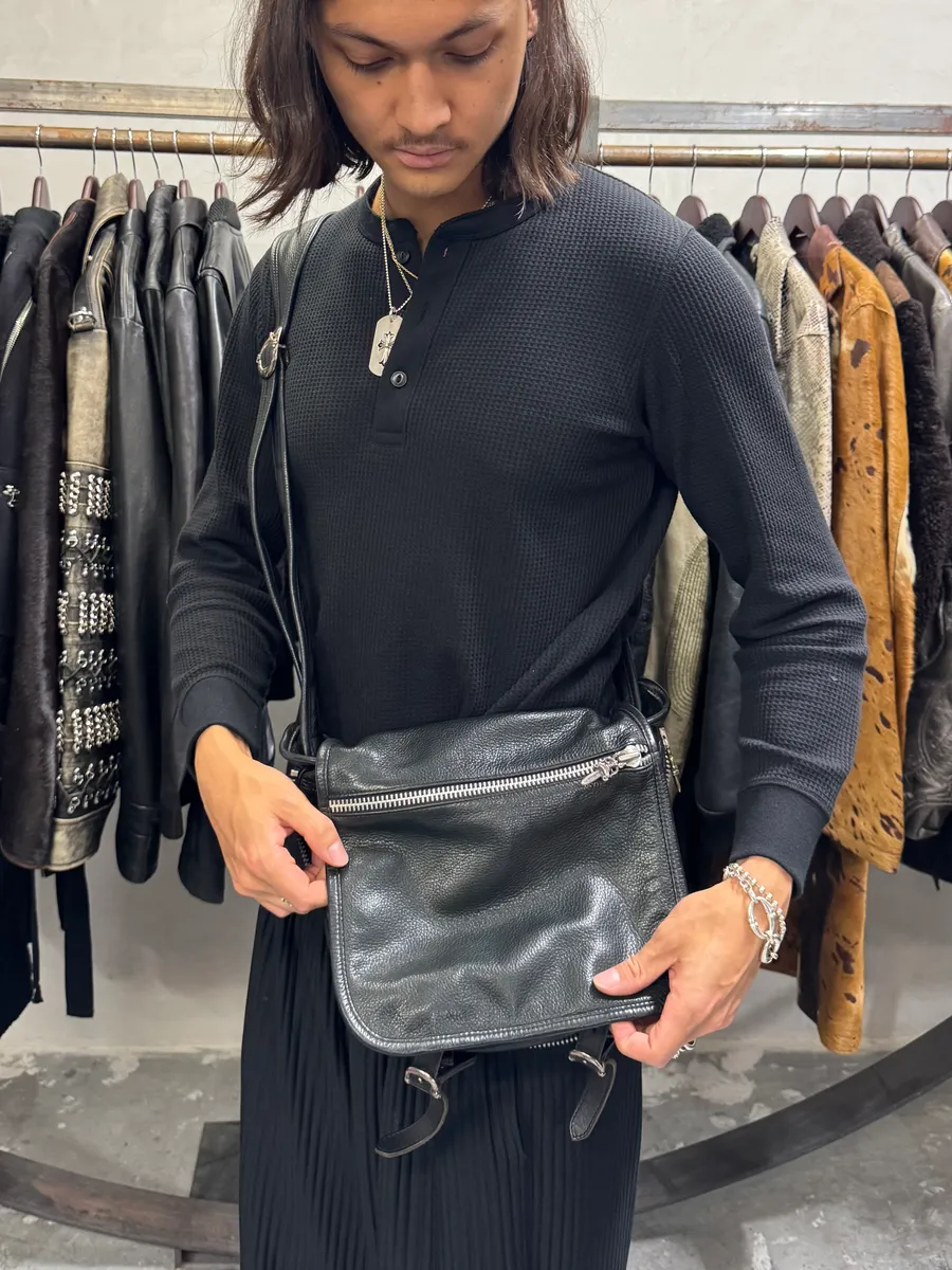 Chrome Hearts Tiny Gunslinger Strap Silver Daggers Black Leather Shoulder Bag - Image 3