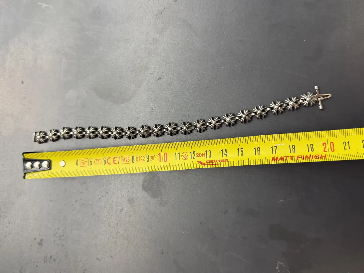 Chrome Hearts Tiny Plus Link Silver Bracelet - Image 10