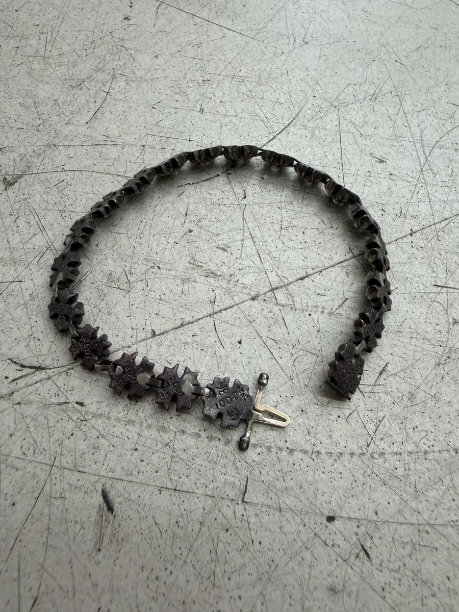 Chrome Hearts Tiny Plus Link Silver Bracelet - Image 3