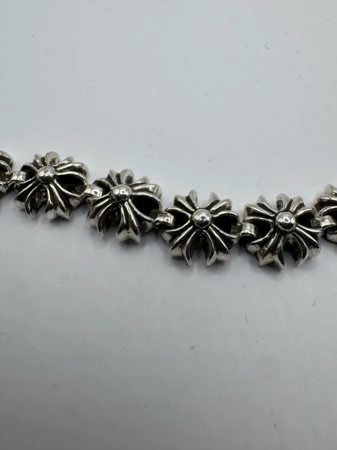 Chrome Hearts Tiny Plus Link Silver Bracelet - Image 6