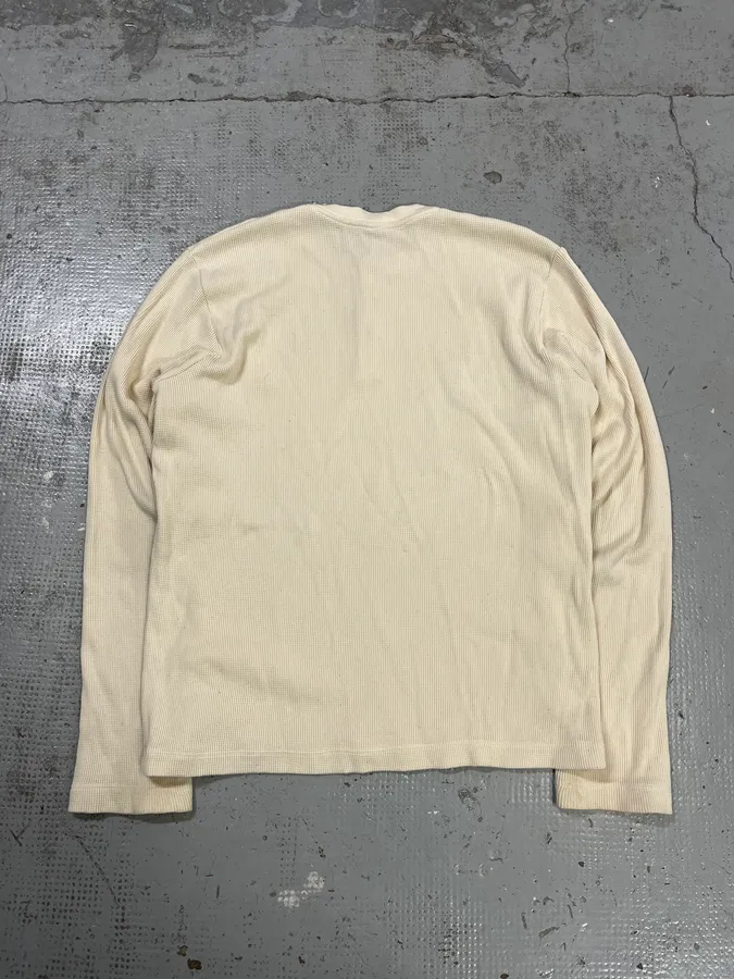Chrome Hearts Waffle Thermal Henley Beige Longsleeves - Image 6