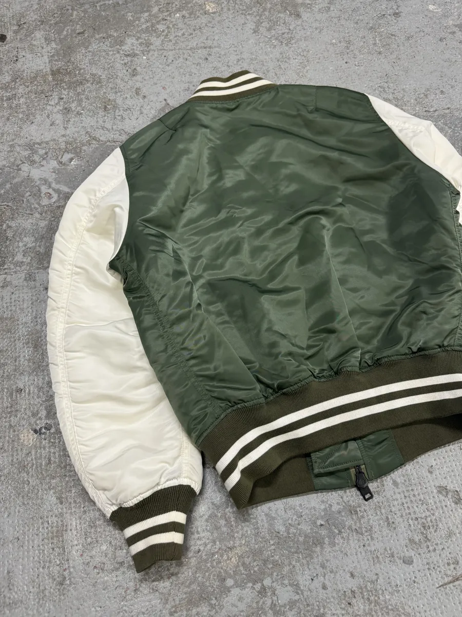 Comme des Garçons Ganryu White & Olive Bomber Jacket - Image 10
