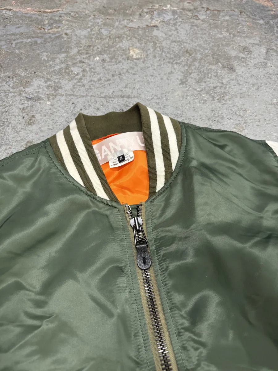 Comme des Garçons Ganryu White & Olive Bomber Jacket - Image 5