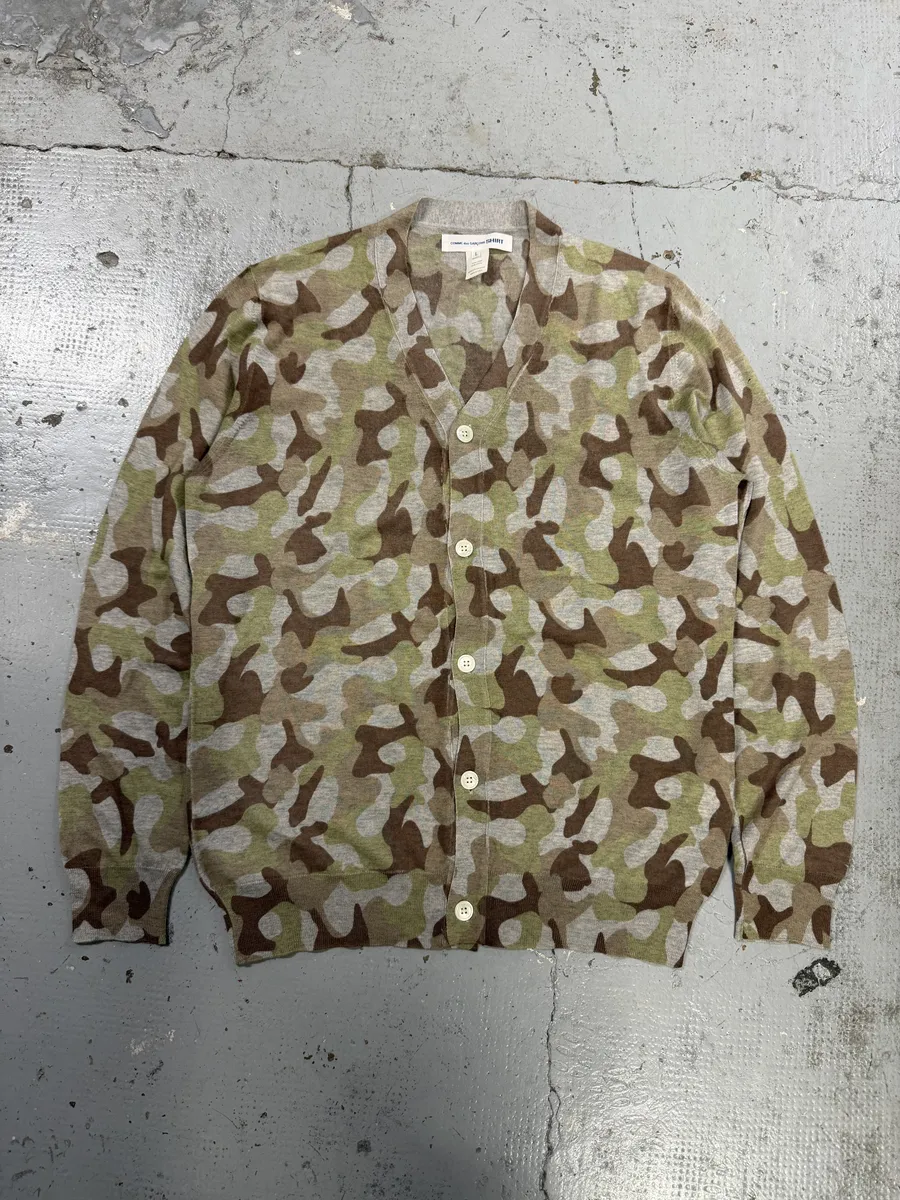 Comme des Garçons Shirt Camo Grey Cardigan Sweater - Image 5