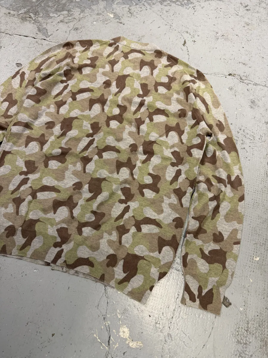 Comme des Garçons Shirt Camo Grey Cardigan Sweater - Image 6