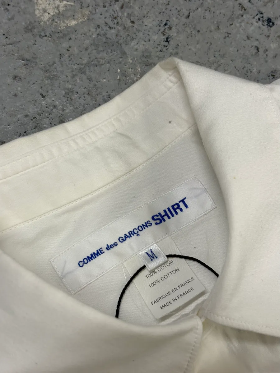 Comme des Garçons White Camo Cargo Irregular Shirt - Image 6
