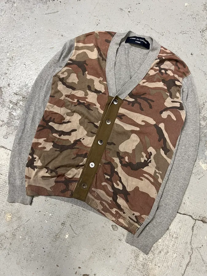 Comme Des Garçons Grey & Camo Cardigan - Image 4