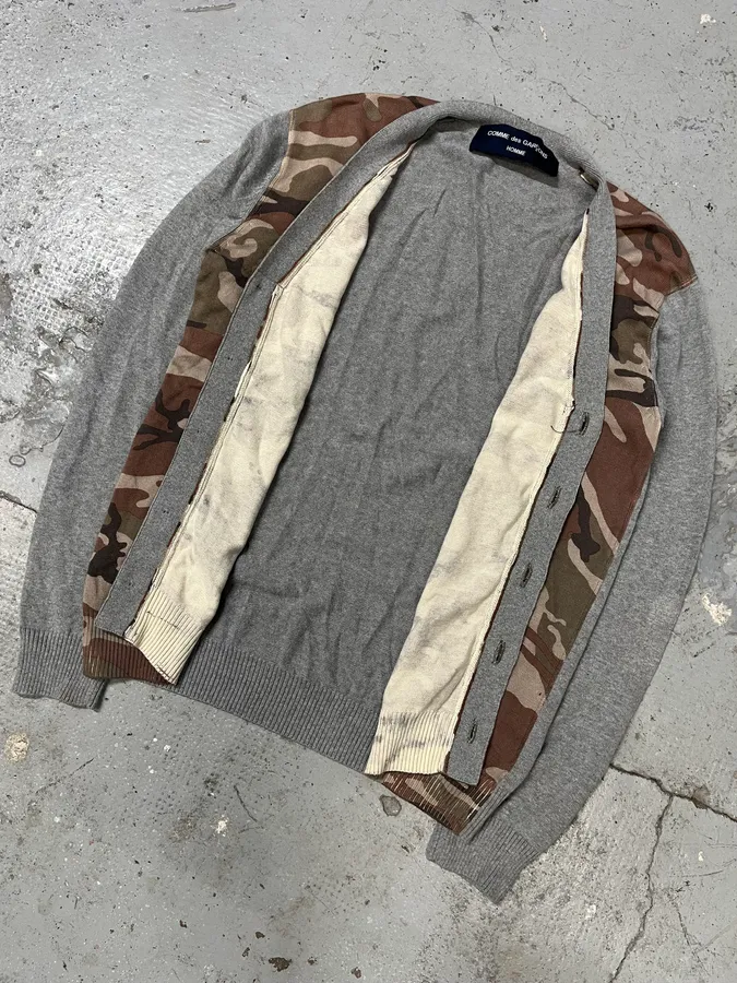 Comme Des Garçons Grey & Camo Cardigan - Image 5