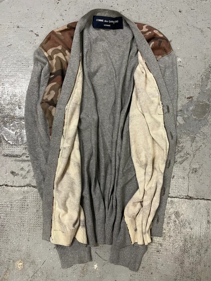 Comme Des Garçons Grey & Camo Cardigan - Image 6
