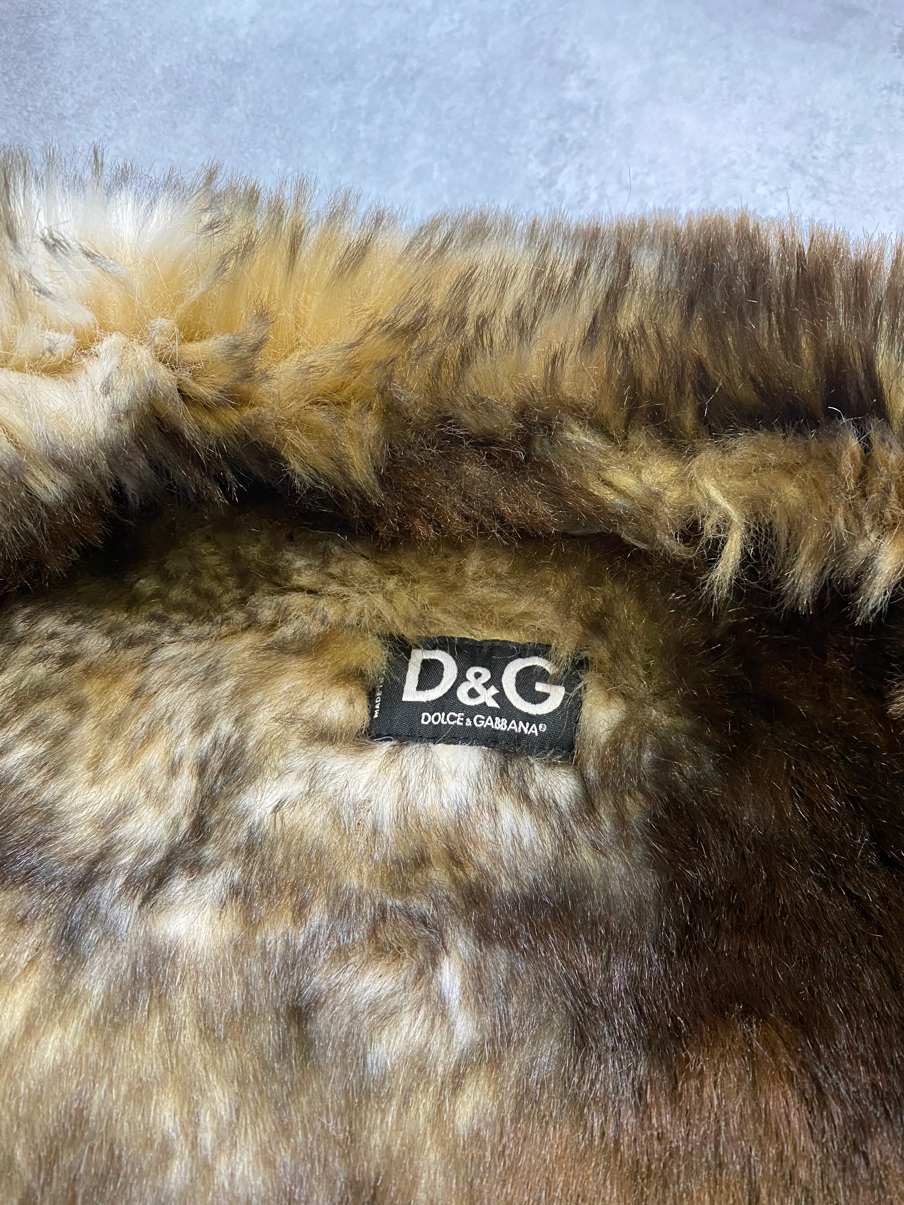 FW2001 Dolce & Gabbana Fur Striped Corduroy Jacket (S/M) - Image 5