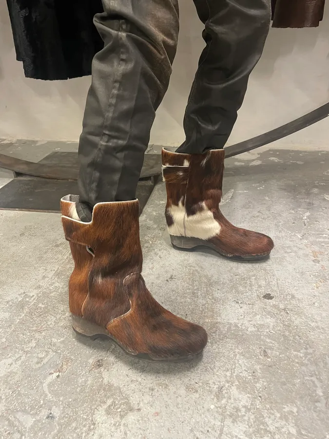 Cow-boy Pony Hair Caw Ankle Boots - Image 3