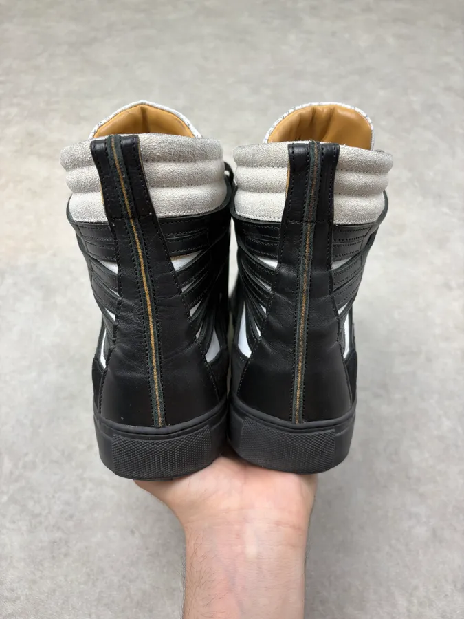 Damir Doma Black & White Mega Laced High Sneakers - Image 7