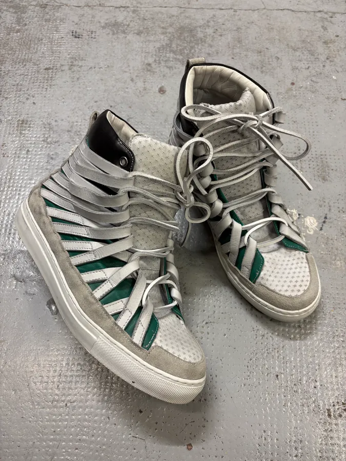 Damir Doma Multi Strip White Leather Sneakers - Image 5
