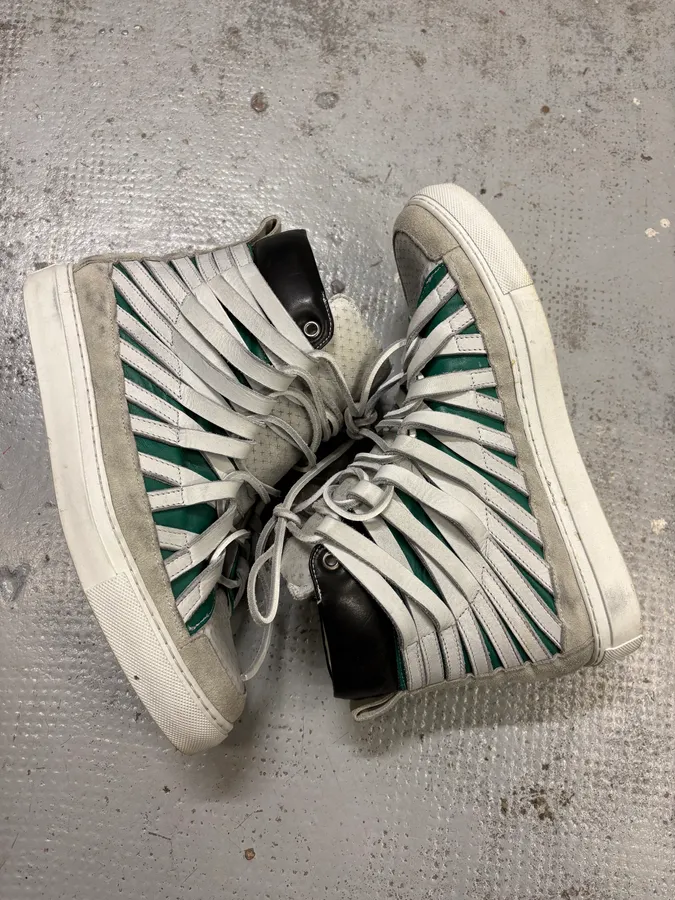 Damir Doma Multi Strip White Leather Sneakers - Image 6