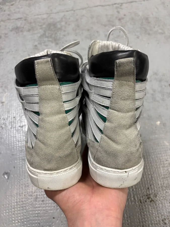 Damir Doma Multi Strip White Leather Sneakers - Image 7