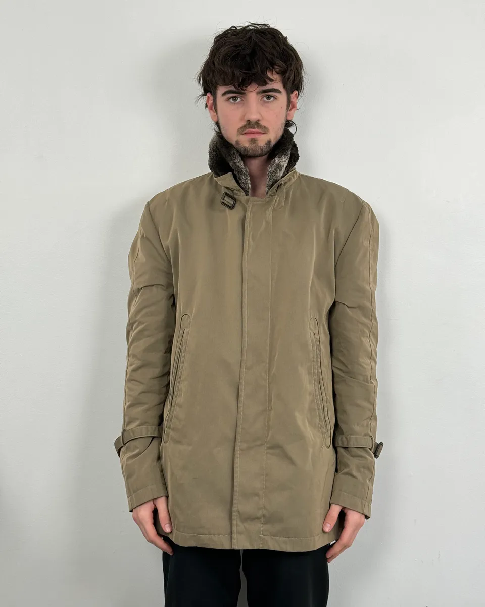 Daniele Alessandrini Beige Faux Fur Cozy Coat