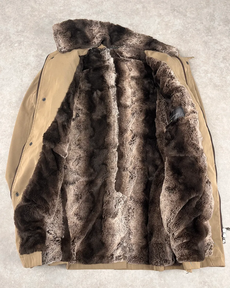 Daniele Alessandrini Beige Faux Fur Cozy Coat - Image 8
