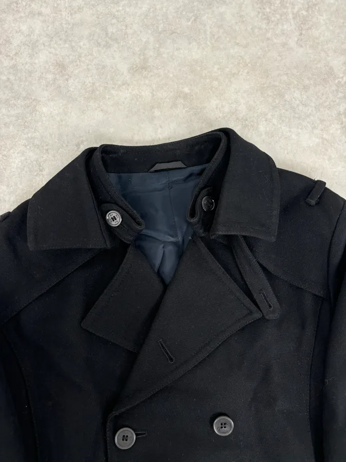Daniele Alessandrini Black Classy Trench Coat - Image 4