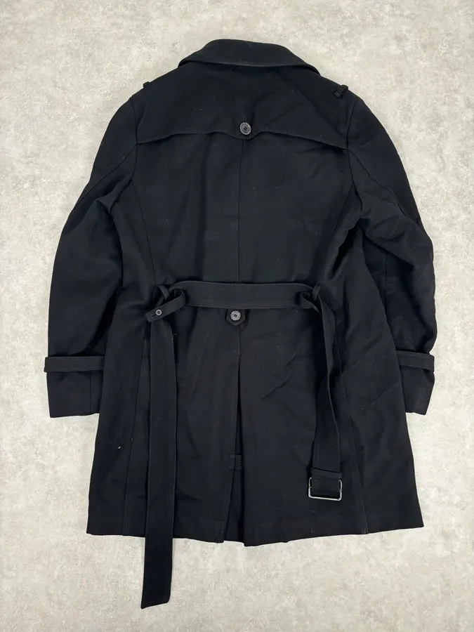 Daniele Alessandrini Black Classy Trench Coat - Image 9